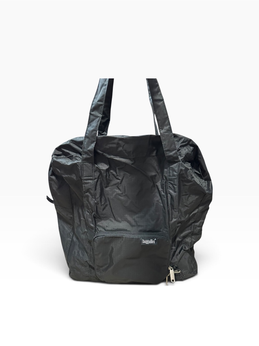 Baggallini Expandable Black Packable Nylon Tote
